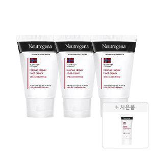 뉴트로지나 인텐스 리페어 풋크림 56g, 3개 + 증정(에멀젼 88ml, 1개)