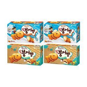 오리온 참붕어빵 우유슈크림맛 8입, 2개 + 참붕어빵 8입, 2개