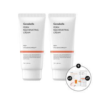 PDRN 리쥬비네이팅크림 70ml 2개 + 톤업 선스크린 1mlX3매 + PDRN크림 20mlX1개