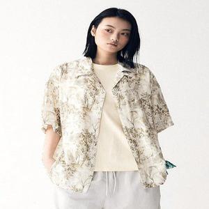 [BUCKET] BEACH PATTERN SHIRT [OLIVE GREEN]