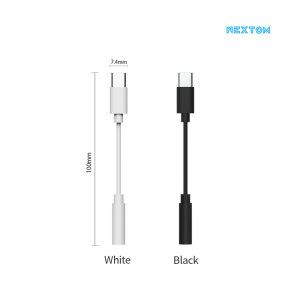넥스톰 C타입 이어폰 변환 케이블 USB-C to 3.5mm NXT-G01 블랙 화이트