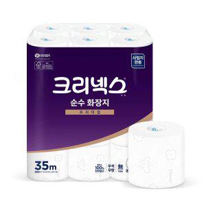크리넥스 순수 프리미엄 3겹 35M 24롤 1팩 천연펄프 두루마리휴지