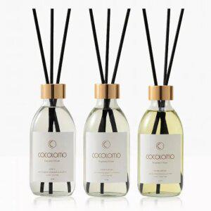 코코로모 프리미엄 유리병 디퓨저 200ml 3개 플로럴향 숲향 레몬향 방향제 선물세트 집
