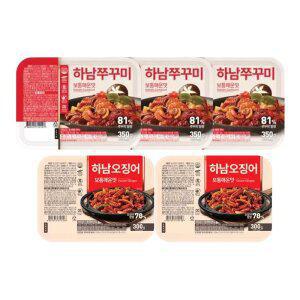 하남쭈꾸미 보통매운맛, 350g, 3개 + 하남오징어 보통매운맛, 300g, 2개
