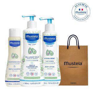 무스텔라 베스트 세트 (바디로션 300ml+클렌징젤 500ml+샴푸 200ml)