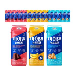 마이밀 마시는 뉴프로틴 오리지널 190ml + 딥초코 190ml + 로우슈가 바나나 190ml 각6