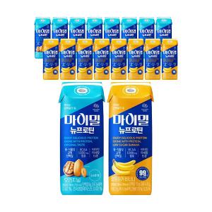 마이밀 마시는 뉴프로틴 오리지널 190ml, 9개+마시는 뉴프로틴 로우슈가 바나나 190ml