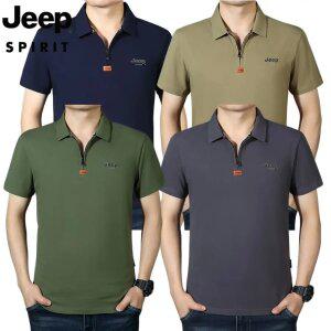 JEEP SPIRIT 남성 폴로 셔츠 반팔  비즈니스 캐주얼 통기성 티셔츠 봄 여름 상의