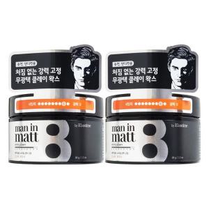 엘지 엘라스틴 맨인매트 무광택 헤어 왁스 클레이 80g X 2개