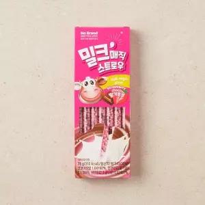 [노브랜드] 밀크매직스트로우딸기초코6g*13입