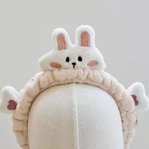 [하프클럽/]큐티 토끼 하트 소프트 머리띠 세안밴드 세수머리띠