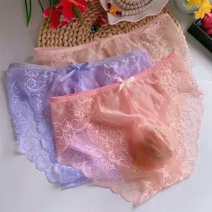 남성 레이스팬티 예쁜팬티 속옷 란제리 통기성 여름빤쓰 망사빤쯔 통풍잘되는 이벤트 성인남자 자수마감