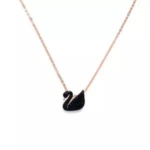 스와로브스키 5204134 Swan 블랙 스완 펜던트 목걸이