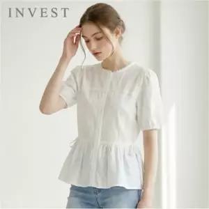 물결 넥 스트링 레이스 블라우스_IN6M3BL5501