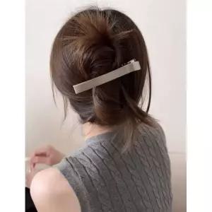정소민 매트 헤어핀 일자 집게핀 엄마친구아들 무광 실버 메탈
