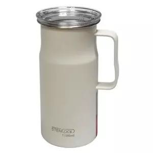 스텐락 스텐 물병 가정 냉장고 물통 1100ml 아이보리
