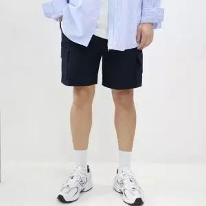 [하프클럽/]남자 빅사이즈 카고 밴딩 면 여름 반바지