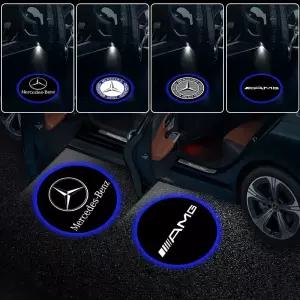 2개 LED 자동차 도어 라이트 스티커 (메르세데스 벤츠 E260 E200 E300 W205 W22 W66 W76 W242 S22 X66 A80
