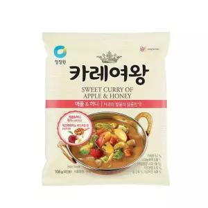 청정원 카레여왕 애플 허니 108g x4개
