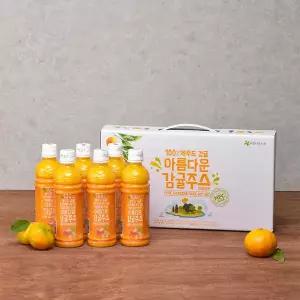 아름다운가게 아름다운 감귤주스 선물세트 340ml X 6병 100% 제주감귤 사회적기업 상온보관