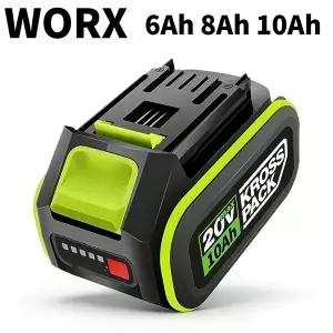 마끼다배터리 호환 WORX 20V MAX 6Ah/8Ah/10Ah 대용량 교체용 리튬 이온 배터리 WA3054 WA3023 WA3027 LED