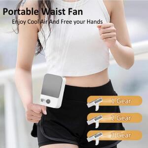 캠핑용 냉풍기허리 팬 휴대용 야외 미니 교수형 목 3 기어 강한 바람 USB 2000Mah