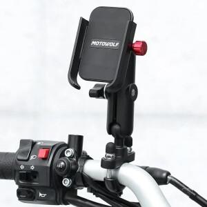범용 12-24V 알루미늄 핸들바 바이크 오토바이 자전거 휴대폰 핸드폰 거치대 (USB 충전기 포함) 백미러