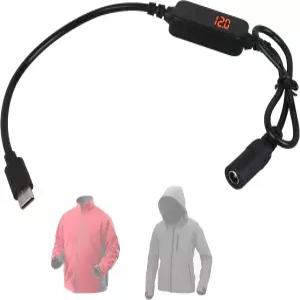 밀워키 M-12 마키타 스냅온 메타보 장인 AEG를 위한 12V 가열 재킷 배터리 어댑터 타입-C에서 DC까지 5.5mm