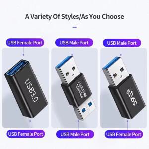 USB3.0 OTG 어댑터 5Gbps 타입 A 암-암 커넥터 USB C to 변환기 SSD HDD 케이블 연장기 확장 플러그