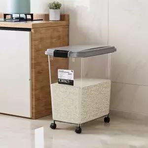 이동식 대형 쌀통 밀가루 15kg 곡물보관함 밀가루통 보관함