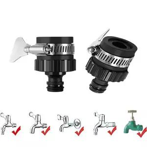 농업용여과기 관수자재 16mm 범용 호스 탭 커넥터 2Pcs 분리형 주방 조정 가능 믹서 어댑터 세트