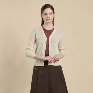 [BCBG](대전신세계)자수 케이블 브이넥 니트 가디건 (B6M3K283)