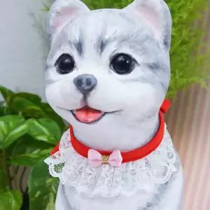 러블리 리본넥 파스텔레이스 목장식 10개 애견스카프