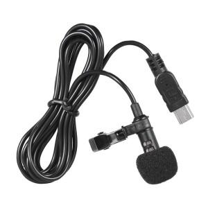 전문 미니 소형 USB 전방향 스테레오 마이크  고프로호환 히어로 3 + 4 용  칼라 클립 포함  150cm