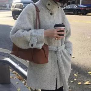 부클코트 여자울모직코트 하객룩 울코트 여성용 자켓 모직