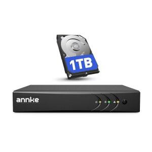 1TB 하드 드라이브 265 하이브리드 IN 감시 DVR 인체 차량 감지 기능을 갖춘 ANKE 8채널 3K 라이트 디지털 비디오 레코더 24시간 연중무휴 가정용 CCTV를 위한 8CH 아날로그 2개의 IP 카메라 지원