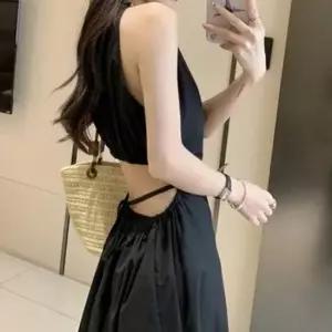롱원피스 홀터넥 민소매 백리스 태슬