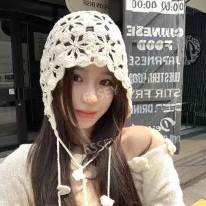 크로셰모자 벙거지 귀여운 모자 코바늘 니트 데일리 여성