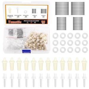 탄스틱 200PCS 플랜테이션 셔터 수리 키트 스프링 용품 62인치 78인치 도구 와셔 WINDOWS 스테이플 로드 루버 포함 틸트로드