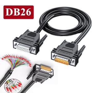 DB26 데이터 케이블 터미널 라인 3열 DB 26핀 남성-남성-여성 연장선 28AWG 구리 이중 차폐