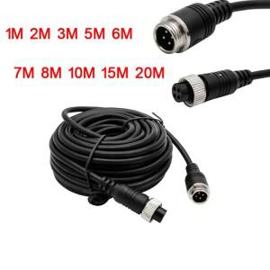 4핀 항공 비디오 연장 케이블 1M 2M 3M 5M 6M 7M 8M CCD 후방 카메라 캠핑카 트레일러용