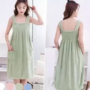 부드러운 여성 가운 드레스 밴딩 원피스 목욕타월 리조트