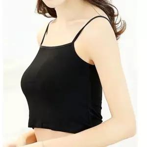 끈나시 크롭탑 캐미솔 런닝 나시티 브라탑 이너티 캐미솔 슬립 런닝 (WB447BB)