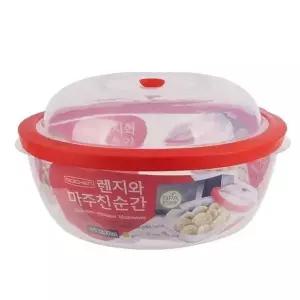 고품질 원형 렌지용기-3800mL 돔방식 이중사출 밀폐용기 스팀홀 (W9FEA7D)