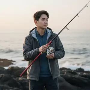 [하프클럽/]수퍼레드 3-450 원투낚시대 갯바위 루어 스피닝 로드 레드색상