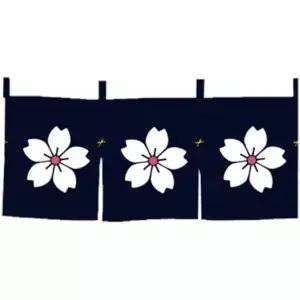 일본 스시 바 장식용 UXOXXU 노렌 커튼 사쿠라 패턴 출입구 짧은 40×90CM 파란색