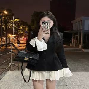 여성 정장원피스 가을 프릴 미니스커트 데이트룩 긴팔