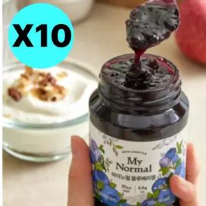마이노멀 저당 저칼로리 블루베리잼 과일잼 320g X 10