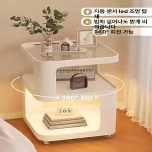 이동식 침대옆 철제 수납장 미니 사이드 테이블 침실용 소형 선반
