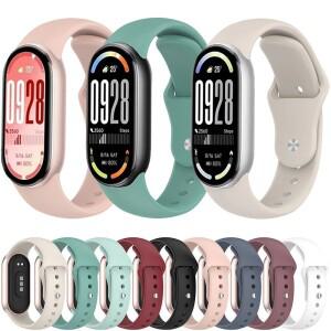 샤오미 미밴드 8 10 NFC 스트랩, 스포츠 실리콘 교체용 스마트워치 밴드, 9